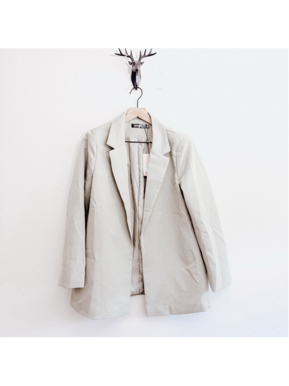 Missguided Women's Sage Green Tailored Boyfriend Blazer Size 10 NWT